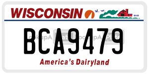 BCA9479  license plate in WI
