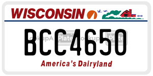 BCC4650  license plate in WI
