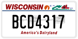 BCD4317  license plate in WI