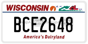 BCE2648  license plate in WI