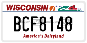 BCF8148  license plate in WI
