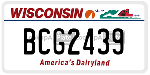 BCG2439  license plate in WI