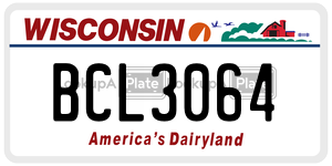 BCL3064  license plate in WI