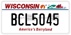 BCL5045  license plate in WI