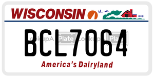 BCL7064  license plate in WI