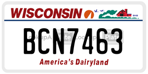 BCN7463  license plate in WI