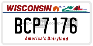 BCP7176  license plate in WI
