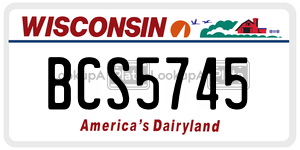 BCS5745  license plate in WI