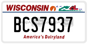 BCS7937  license plate in WI