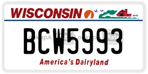 BCW5993  license plate in WI