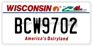 BCW9702  license plate in WI