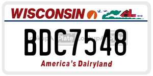 BDC7548  license plate in WI