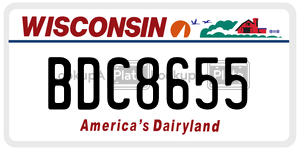 BDC8655  license plate in WI
