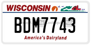 BDM7743  license plate in WI