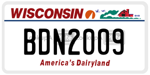 BDN2009  license plate in WI