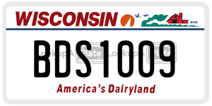 BDS1009  license plate in WI