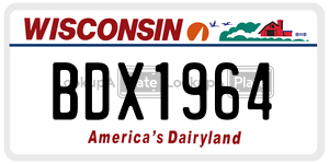 BDX1964  license plate in WI