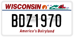 BDZ1970  license plate in WI