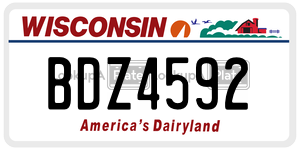 BDZ4592  license plate in WI