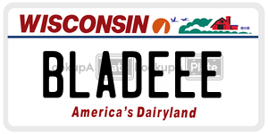 BLADEEE  license plate in WI