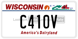 C410V  license plate in WI