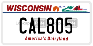 CAL805  license plate in WI