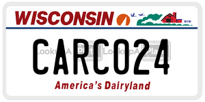 CARC024  license plate in WI