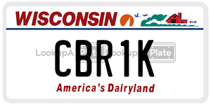 CBR1K  license plate in WI