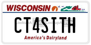 CT4SITH  license plate in WI