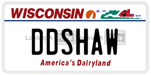 DDSHAW  license plate in WI