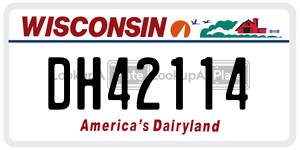 DH42114  license plate in WI