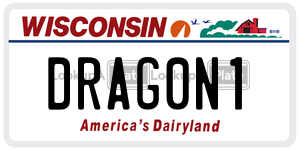 DRAG0N1  license plate in WI