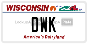 DWK  license plate in WI