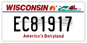 EC81917  license plate in WI