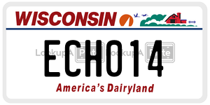 ECH014  license plate in WI