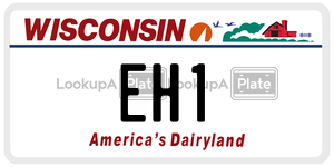 EH1  license plate in WI