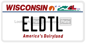 ELDTL  license plate in WI