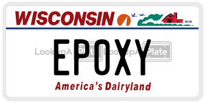 EP0XY  license plate in WI