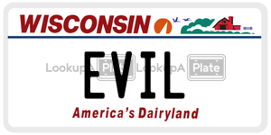 EVIL  license plate in WI