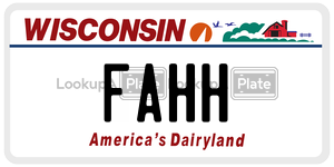 FAHH  license plate in WI