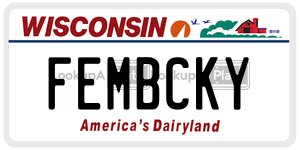 FEMBCKY  license plate in WI