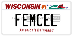 FEMCEL  license plate in WI