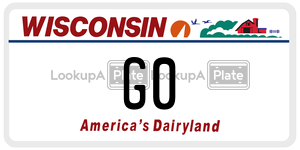 G0 license plate in Wisconsin