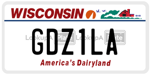 GDZ1LA  license plate in WI