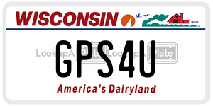 GPS4U  license plate in WI