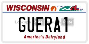 GUERA1  license plate in WI