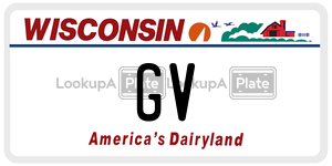 GV license plate in Wisconsin