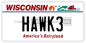 HAWK3  license plate in WI