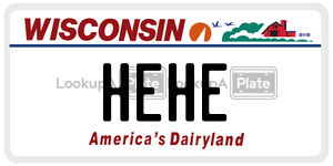 HEHE  license plate in WI