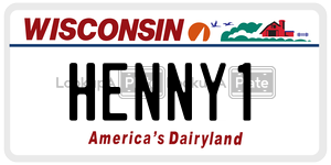 HENNY1  license plate in WI